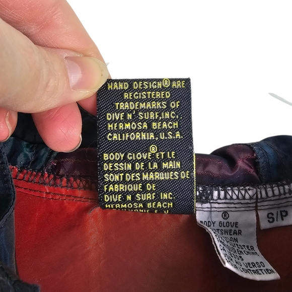 Body Glove Vintage 90's Pullover Hooded Windbreaker Jacket Colorblock - Picture 8 of 10